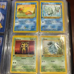 Old Pokemon binder With Cards 1st Editions And Promos!!! Comes With Vintage Bind - Image 5