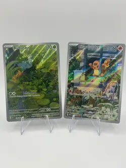 Pokemon Bulbasaur & Charmander Holo Card Lot SVP Set Standard Size 2023 - Image 1
