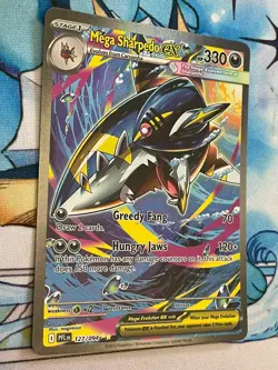 Mega Sharpedo EX SIR 127/094 Pokemon Mega Evolution Phantasmal Flames Near Mint - Image 3
