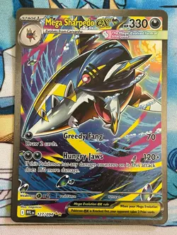 Mega Sharpedo EX SIR 127/094 Pokemon Mega Evolution Phantasmal Flames Near Mint - Image 4