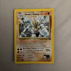 Pokemon LP Giovanni's Machamp Gym Challenge 6/132 Holo Unlimited Holo Rare - Image 1