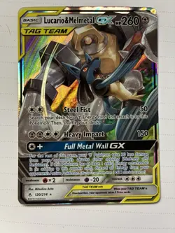 Lucario & Melmetal GX 120/214 Sm-Unbroken Bonds Holo Pokemon Nm - Image 1
