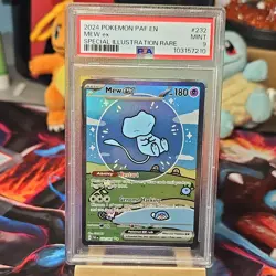Pokemon Mew ex SV: Paldean Fates Special Illustration Rare Holo PSA 9 #232/091 - Image 1