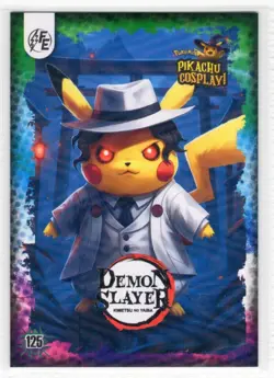 POKEMON PIKACHU COSPLAY - DEMON SLAYER #125 * WAVE HOLO - Image 1