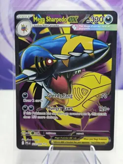 Pokemon TCG Mega Sharpedo EX 113/094 Full Art Ultra Rare Phantasmal Flames NM - Image 1