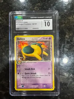 2006 Quilava (Delta Species) 36/101 Pokemon EX Dragon Frontiers Regular CGC 10 - Image 3