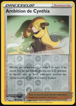 Carte Pokemon Ambition de Cynthia 138/172 Reverse Stars Etincelantes Francais - Image 1