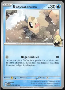 Carte Pokemon Barpau de Cynthia 052/182 Rivalites Destinees Francais - Image 1