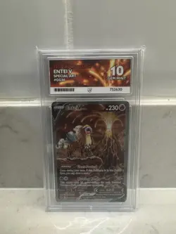 Pokemon TCG Entei v Crown Zenith Ace 10 GG36/GG70 Mint UK Trusted Seller - Image 1