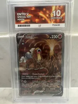 Pokemon TCG Entei v Crown Zenith Ace 10 GG36/GG70 Mint UK Trusted Seller - Image 2
