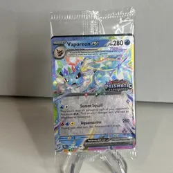 Pokemon TCG Prismatic Evolutions Vaporeon EX 023/131 Stamped Surprise Box Sealed - Image 1