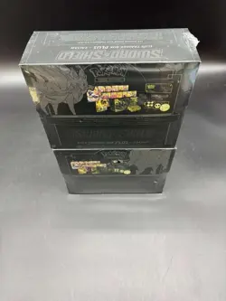 Pokemon TCG Sword & Shield Zacian & Zamazenta ETB Plus Elite Trainer Box Set - Image 1