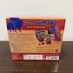 Pokemon Sword & Shield SWSH Base Set Elite Trainer Box ETB Pair Zacian Zamazenta - Image 4