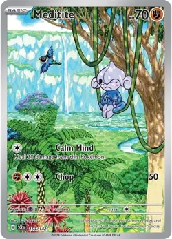 Meditite - 153/142 - Pokemon Stellar Crown Illustration Rare NM - Image 1