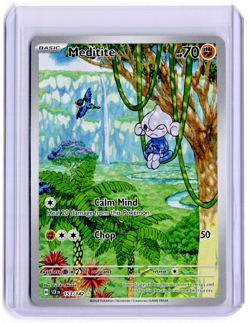 Meditite 153/142 SV07: Stellar Crown Illustration Rare NM / Mint Pokemon TCG - Image 1