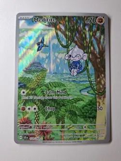 Pokemon - Meditite - 153/142 - Stellar Crown - Illustration Rare - NM - Image 2