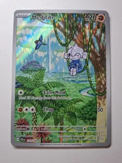 Pokemon - Meditite - 153/142 - Stellar Crown - Illustration Rare - NM - Image 3