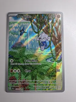 Pokemon - Meditite - 153/142 - Stellar Crown - Illustration Rare - NM - Image 4