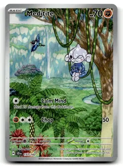 Meditite - 153/142 - Illustration Rare - Stellar Crown - Pokemon Card - NM/M - Image 1