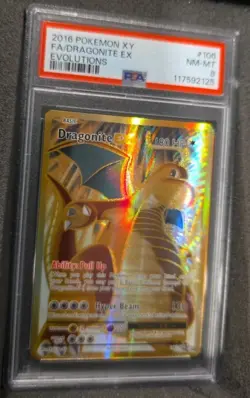 POKEMON CARD DRAGONITE EX FULL ART 106 XY EVOLUTIONS #106 VINTAGE GRADED PSA 8 - Image 2