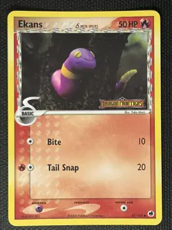 Ekans 47/101 EX Dragon Frontiers Stamped Reverse Holo Pokemon Card NM - Image 1
