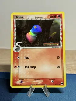 Ekans 47/101 2006 EX Dragon Frontiers Pokemon Card Reverse Holo Yuka Morri Art - Image 1