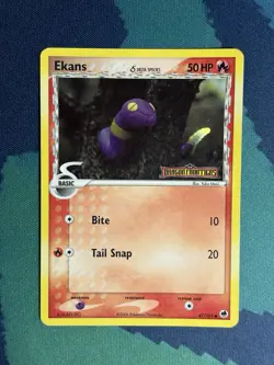 Ekans 47/101 2006 EX Dragon Frontiers Pokemon Card Reverse Holo Yuka Morri Art - Image 2