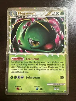 Meganium HGSS08 Prime Pokemon TCG Heartgold Soulsilver Promo DMG - Image 1