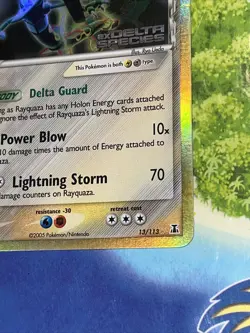 Pokemon Rayquaza 13/113 Reverse Holo Rare EX Delta Species - Image 4