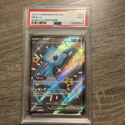Pokemon TCG Mew ex 216/091 SV: Paldean Fates Shiny Ultra Rare Holo EX PSA 9 - Image 1