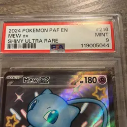 Pokemon TCG Mew ex 216/091 SV: Paldean Fates Shiny Ultra Rare Holo EX PSA 9 - Image 3