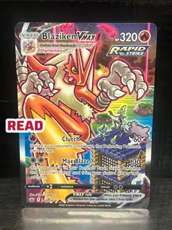 READ Pokemon Sword & Shield 2021 Chilling Reign Blaziken VMax Secret TCG Card. - Image 1