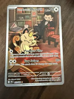 Pokemon TCG Team Rockets Meowth Card 203/182 Destined Rivals Near Mint - Image 4