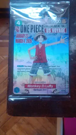 One Piece CCG Monkey.D.Luffy US Voyage Promo Card P-055 St. JOHNS/UCONN PROMO - Image 2