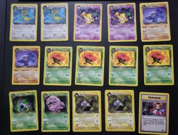 Pokemon WOTC Lot Of 33 Rare Team Rocket Unlimited Cards 16 Holos damaged-Nm - Image 3