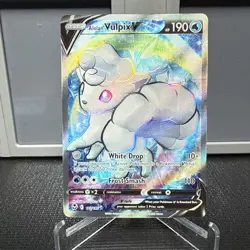 Pokemon TCG Alolan Vulpix v 173/195 Silver Tempest Full Art Ultra Rare NM - Image 1