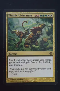 Magic The Gathering MTG TITANIC ULTIMATUM Shards of Alara LP Lightly Played - Image 1