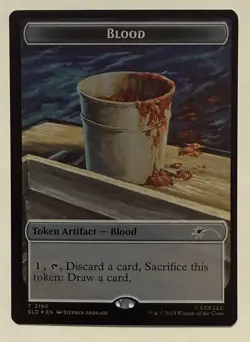 JAWS Blood Token #2180 Foil - Secret Lair MTG - Image 1