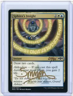 Sphinx's Insight Ravnica Allegiance Signed Artist Proof MTG - Image 1