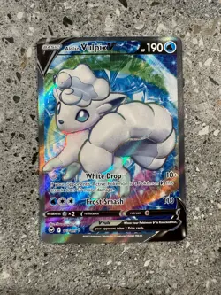 Pokemon TCG Alolan Vulpix V 173/195 Silver Tempest Full Art Ultra Rare NM-M - Image 1