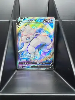 Pokemon Alolan Vulpix v 173/195 Silver Tempest 2022 Full Art Holo Card TCG NM - Image 1