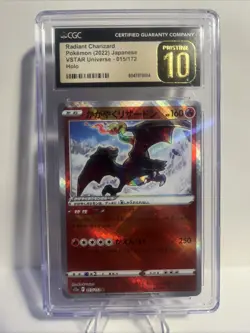2022 POKEMON TCG RADIANT CHARIZARD HOLO 015/172 VSTAR UNIVERSE CGC 10 PRISTINE💎 - Image 2