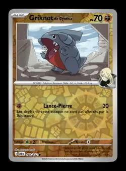 Carte Pokemon Griknot de Cynthia Reverse 102/182 Rivalites Destinees Francais - Image 1