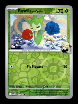 Carte Pokemon Roselia de Cynthia Reverse 007/182 Rivalites Destinees Francais - Image 1