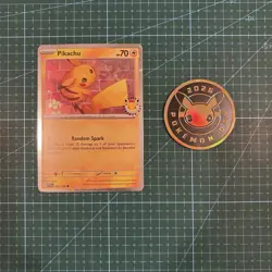 Pikachu 051/162 Pokemon Day 2026 - Anniversary Stamped + Promo Coin - Image 1