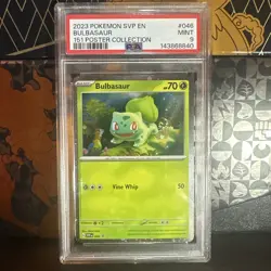 Bulbasaur SVP Black Star Promo 046 151 Poster Collection PSA 9 MINT Pokemon 🌀 - Image 1