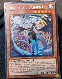 Yu-Gi-Oh! Dracotail Faimena (UR) JUSH-EN002 1st Edition Ultra Rare Near Mint - Image 1
