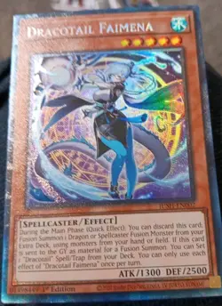 Yu-Gi-Oh! Dracotail Faimena (UR) JUSH-EN002 1st Edition Ultra Rare Near Mint - Image 3
