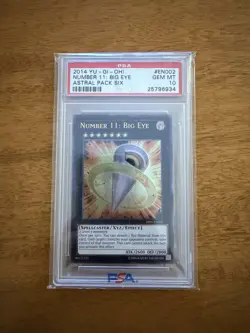 Yugioh Number 11: Big Eye AP06-EN002 PSA 10 Ultimate Rare - Image 1