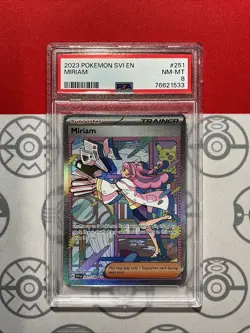 PSA 8 2023 Pokemon Scarlet and Violet Miriam 251/198 Alt Art CGC 1533 - Image 1